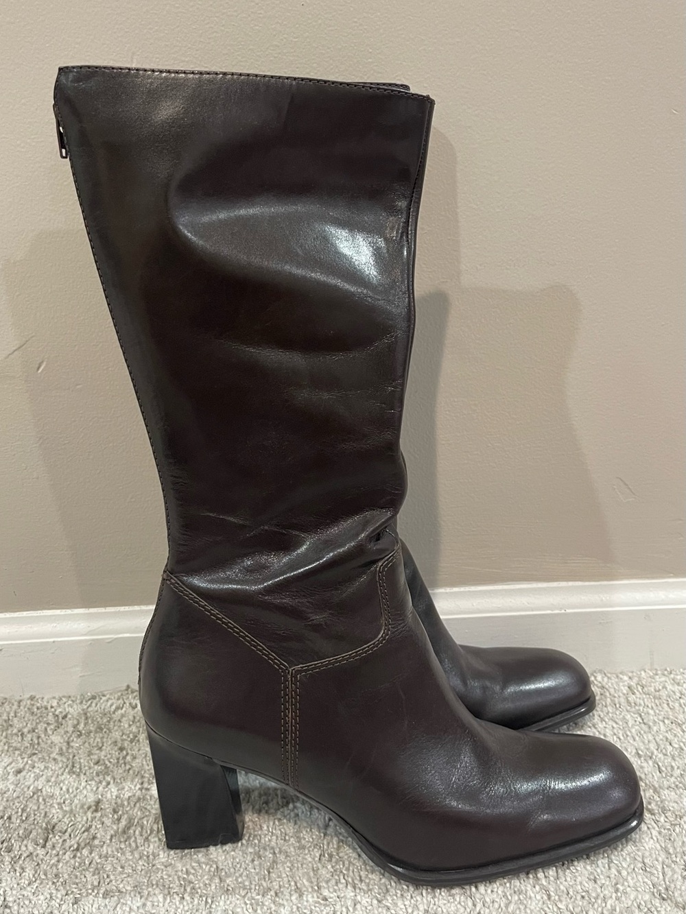 Franco Sarto Women’s Brown Leather Boots Size 9m